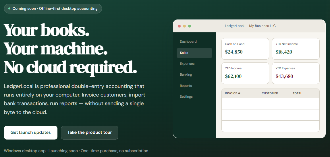 LedgerLocal accounting software for small businesses